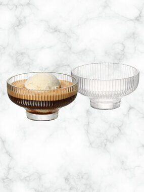 NIB Nespresso Affogato Bowl Set of 2 Glass